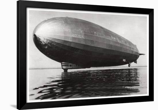 Airship Lz127 'Graf Zeppelin' Landing on Lake Constance, Germany, 1933-null-Framed Giclee Print