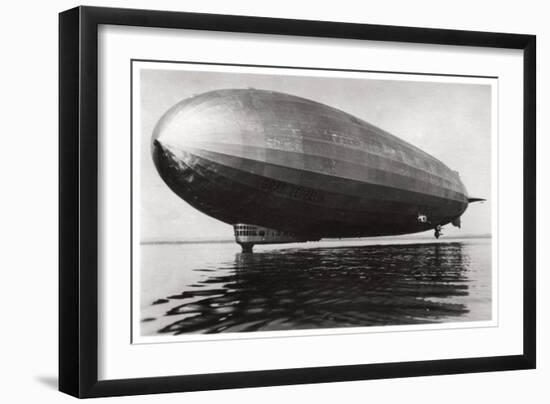 Airship Lz127 'Graf Zeppelin' Landing on Lake Constance, Germany, 1933-null-Framed Giclee Print