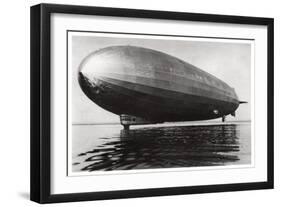 Airship Lz127 'Graf Zeppelin' Landing on Lake Constance, Germany, 1933-null-Framed Giclee Print
