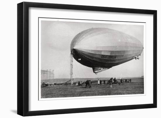 Airship Lz127 'Graf Zeppelin' Moored at Loewental, Germany, 1933-null-Framed Premium Giclee Print