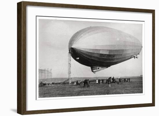 Airship Lz127 'Graf Zeppelin' Moored at Loewental, Germany, 1933-null-Framed Giclee Print