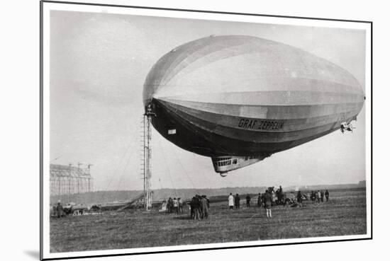 Airship Lz127 'Graf Zeppelin' Moored at Loewental, Germany, 1933-null-Mounted Giclee Print