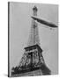 Airship No.5 of French Inventor and Fashion Plate Alberto Santos Dumont Reaching the Eiffel Tower-null-Stretched Canvas