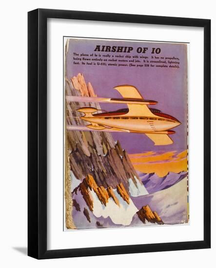 Airship of Io, Third of Jupiter's Moons-null-Framed Art Print