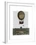 Airship over City-Fab Funky-Framed Art Print