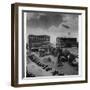 Airship over General Electric Building-null-Framed Photographic Print