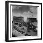 Airship over General Electric Building-null-Framed Photographic Print