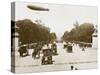Airship over the Champs Elysees, Paris-null-Stretched Canvas