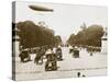 Airship over the Champs Elysees, Paris-null-Stretched Canvas