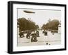 Airship over the Champs Elysees, Paris-null-Framed Photographic Print