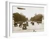 Airship over the Champs Elysees, Paris-null-Framed Photographic Print