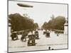 Airship over the Champs Elysees, Paris-null-Mounted Photographic Print