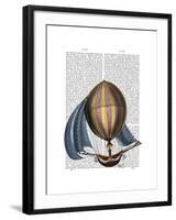 AirShip with Blue Sails-Fab Funky-Framed Art Print