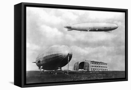 Airships at Lakehurst, New Jersey-null-Framed Stretched Canvas