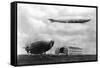 Airships at Lakehurst, New Jersey-null-Framed Stretched Canvas