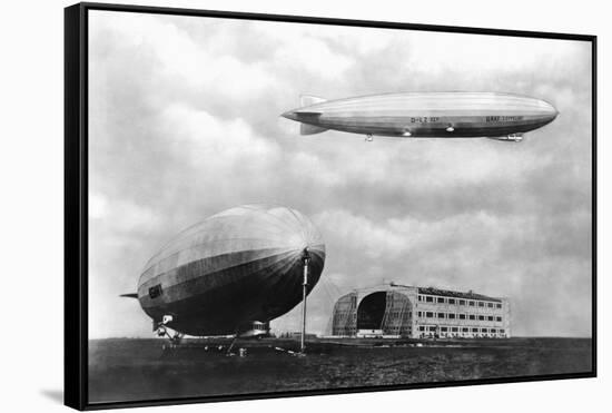 Airships at Lakehurst, New Jersey-null-Framed Stretched Canvas