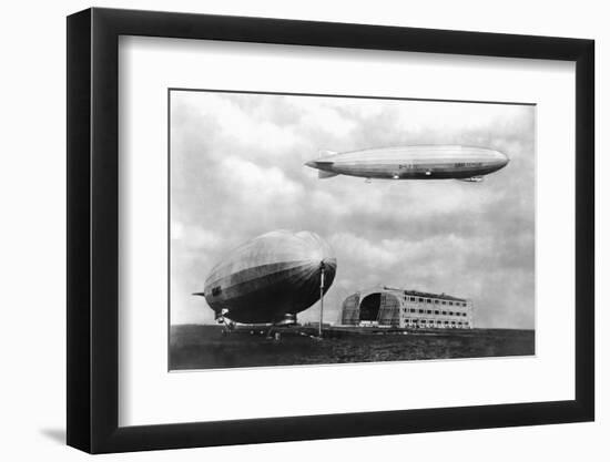 Airships at Lakehurst, New Jersey-null-Framed Premium Photographic Print