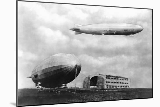 Airships at Lakehurst, New Jersey-null-Mounted Photographic Print