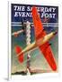 "Airshow," Saturday Evening Post Cover, September 4, 1937-Clayton Knight-Framed Giclee Print