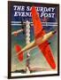 "Airshow," Saturday Evening Post Cover, September 4, 1937-Clayton Knight-Framed Giclee Print