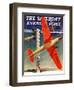 "Airshow," Saturday Evening Post Cover, September 4, 1937-Clayton Knight-Framed Giclee Print