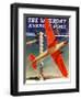 "Airshow," Saturday Evening Post Cover, September 4, 1937-Clayton Knight-Framed Giclee Print