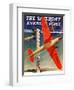 "Airshow," Saturday Evening Post Cover, September 4, 1937-Clayton Knight-Framed Giclee Print