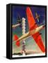 "Airshow,"September 4, 1937-Clayton Knight-Framed Stretched Canvas