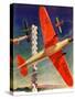 "Airshow,"September 4, 1937-Clayton Knight-Stretched Canvas