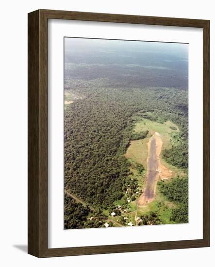 Airstrip at Port Kaituma, Guyana-null-Framed Photo