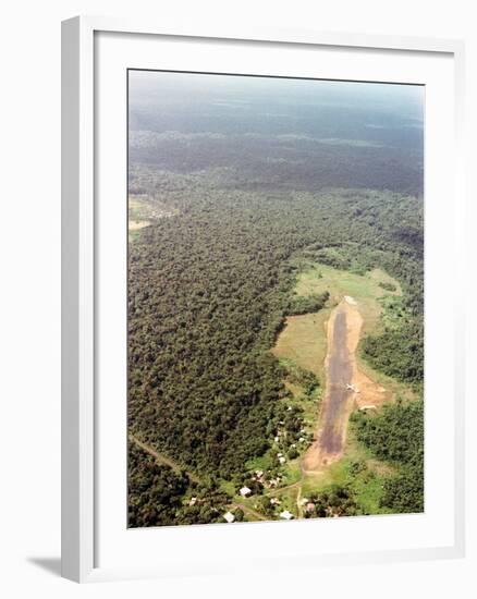 Airstrip at Port Kaituma, Guyana-null-Framed Photo