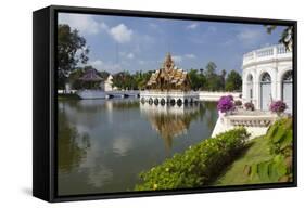 Aisawan-Dhipaya-Asana Pavilion, Bang Pa-In Palace, Central Thailand, Thailand, Southeast Asia, Asia-Stuart Black-Framed Stretched Canvas