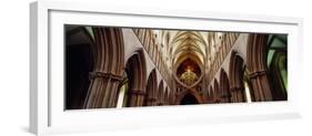 Aisle of a Cathedral, Wells Cathedral, Wells, Somerset, England-null-Framed Photographic Print