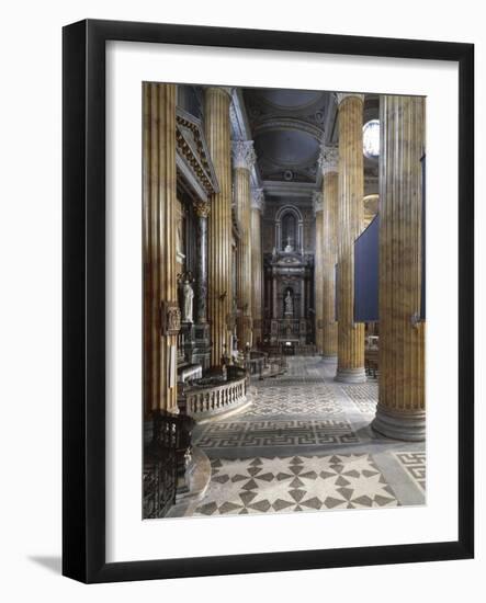 Aisle of Cathedral of Novara, Architect Alessandro Antonelli-null-Framed Giclee Print