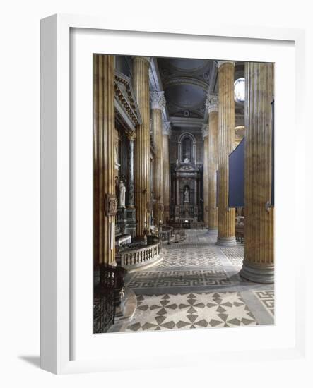 Aisle of Cathedral of Novara, Architect Alessandro Antonelli-null-Framed Giclee Print