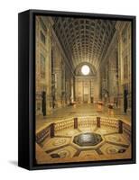 Aisle to Entrance of Basilica of St Andrew-Leon Battista Alberti-Framed Stretched Canvas