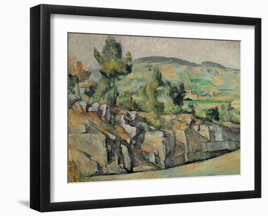 Aix En Provence, Rocky Countryside-Paul Cézanne-Framed Giclee Print