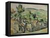 Aix En Provence, Rocky Countryside-Paul Cézanne-Framed Stretched Canvas