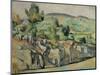Aix En Provence, Rocky Countryside-Paul Cézanne-Mounted Giclee Print