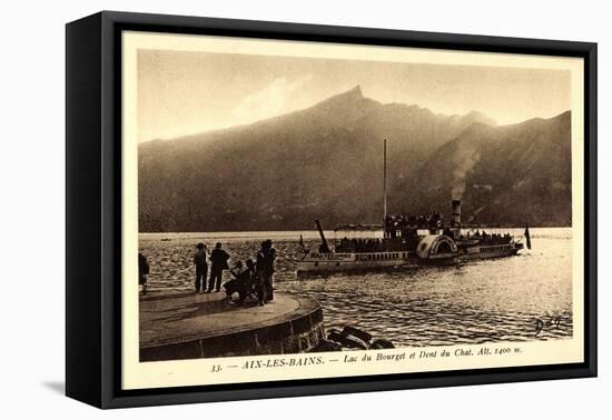 Aix Les Bains, Lac Du Bourget, Hautecombe, Dampfer-null-Framed Stretched Canvas