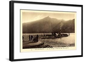 Aix Les Bains, Lac Du Bourget, Hautecombe, Dampfer-null-Framed Giclee Print