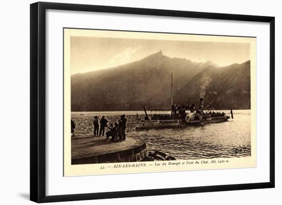 Aix Les Bains, Lac Du Bourget, Hautecombe, Dampfer-null-Framed Giclee Print