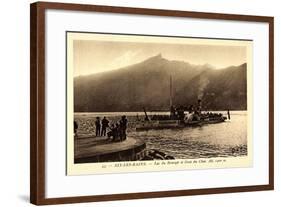 Aix Les Bains, Lac Du Bourget, Hautecombe, Dampfer-null-Framed Giclee Print