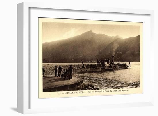 Aix Les Bains, Lac Du Bourget, Hautecombe, Dampfer-null-Framed Giclee Print