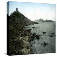 Ajaccio (Corsica), the Sanguinary Islands and the Parata Tower, Circa 1890-1895-Leon, Levy et Fils-Stretched Canvas