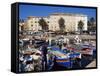 Ajaccio Harbour, Corsica, France, Mediterranean-Yadid Levy-Framed Stretched Canvas