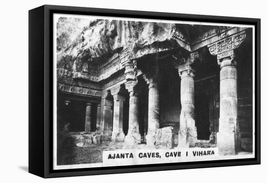 Ajanta Caves, Vihara, Maharashtra, India, C1925-null-Framed Stretched Canvas