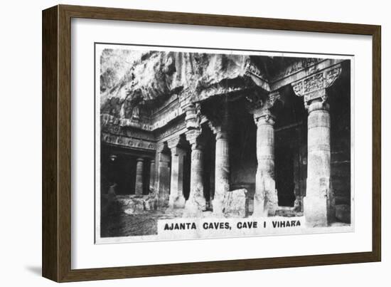 Ajanta Caves, Vihara, Maharashtra, India, C1925-null-Framed Giclee Print