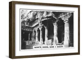 Ajanta Caves, Vihara, Maharashtra, India, C1925-null-Framed Giclee Print