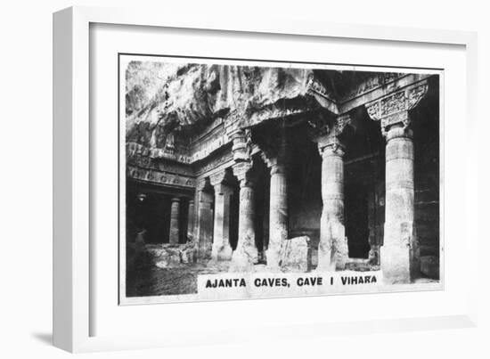 Ajanta Caves, Vihara, Maharashtra, India, C1925-null-Framed Giclee Print